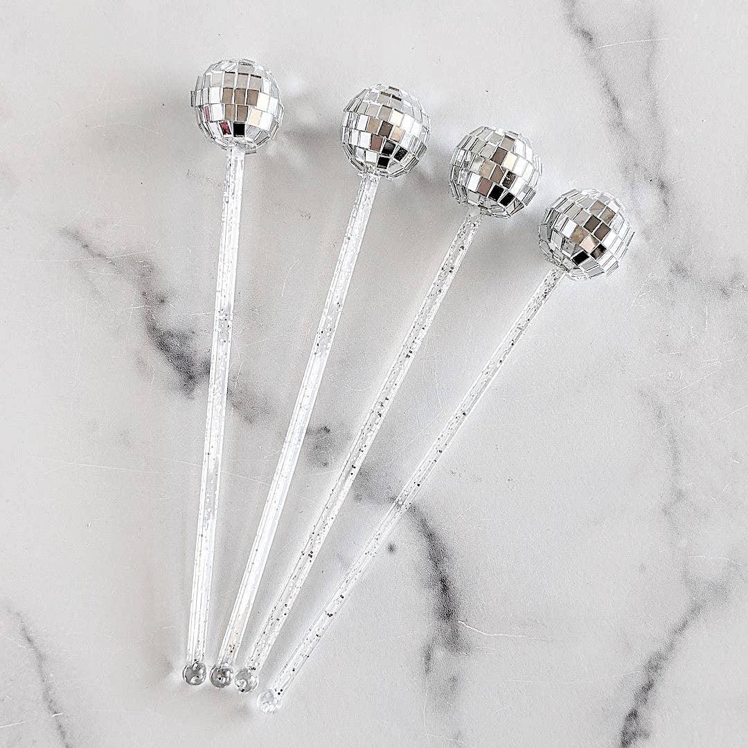 Bougie Vida - Wholesale Drink Stirrer - Disco Ball Drink Stirrers, Pack of 41