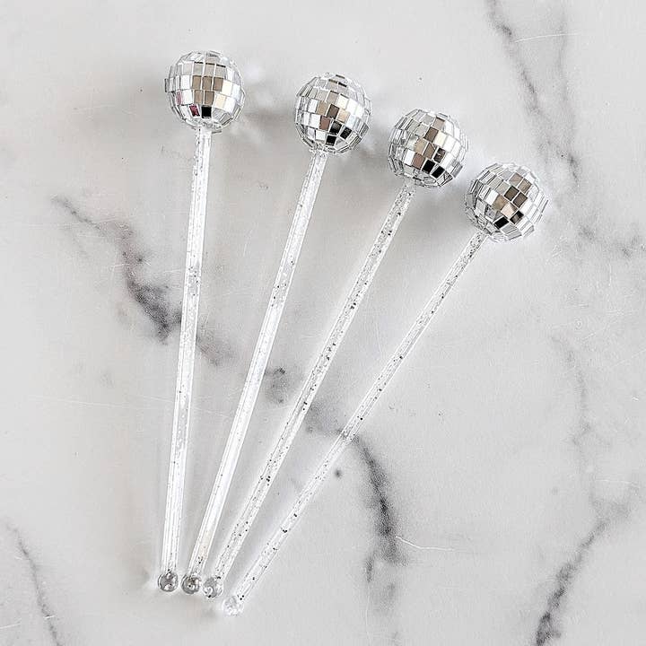 Bougie Vida - Wholesale Drink Stirrer - Disco Ball Drink Stirrers, Pack of 41