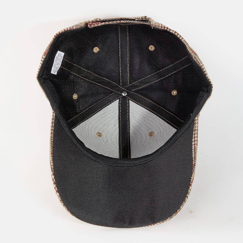 Collections by Fame Accessories - Wholesale Baseball Cap - Women's - Glen Plaid Trucker Hat3