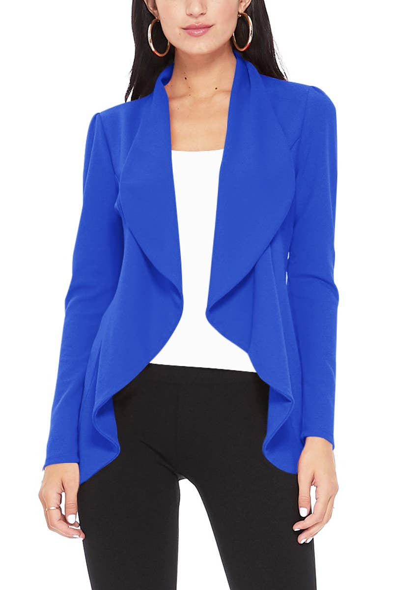 MOA COLLECTION - Wholesale Blazer - Women's - Women's Solid Casual Career Blazer Jacket9