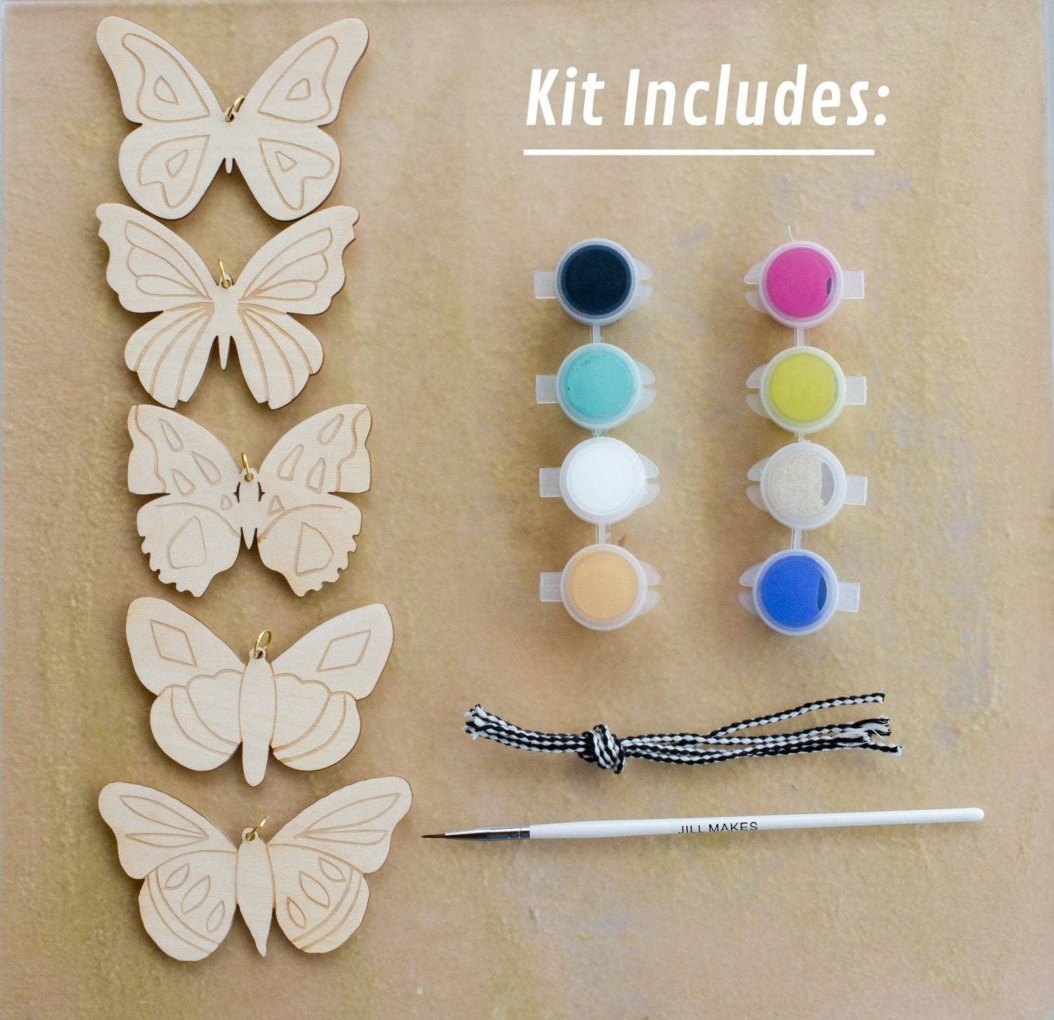 Jill Makes - Wholesale DIY Craft Kit - Butterfly Ornament DIY Kit2