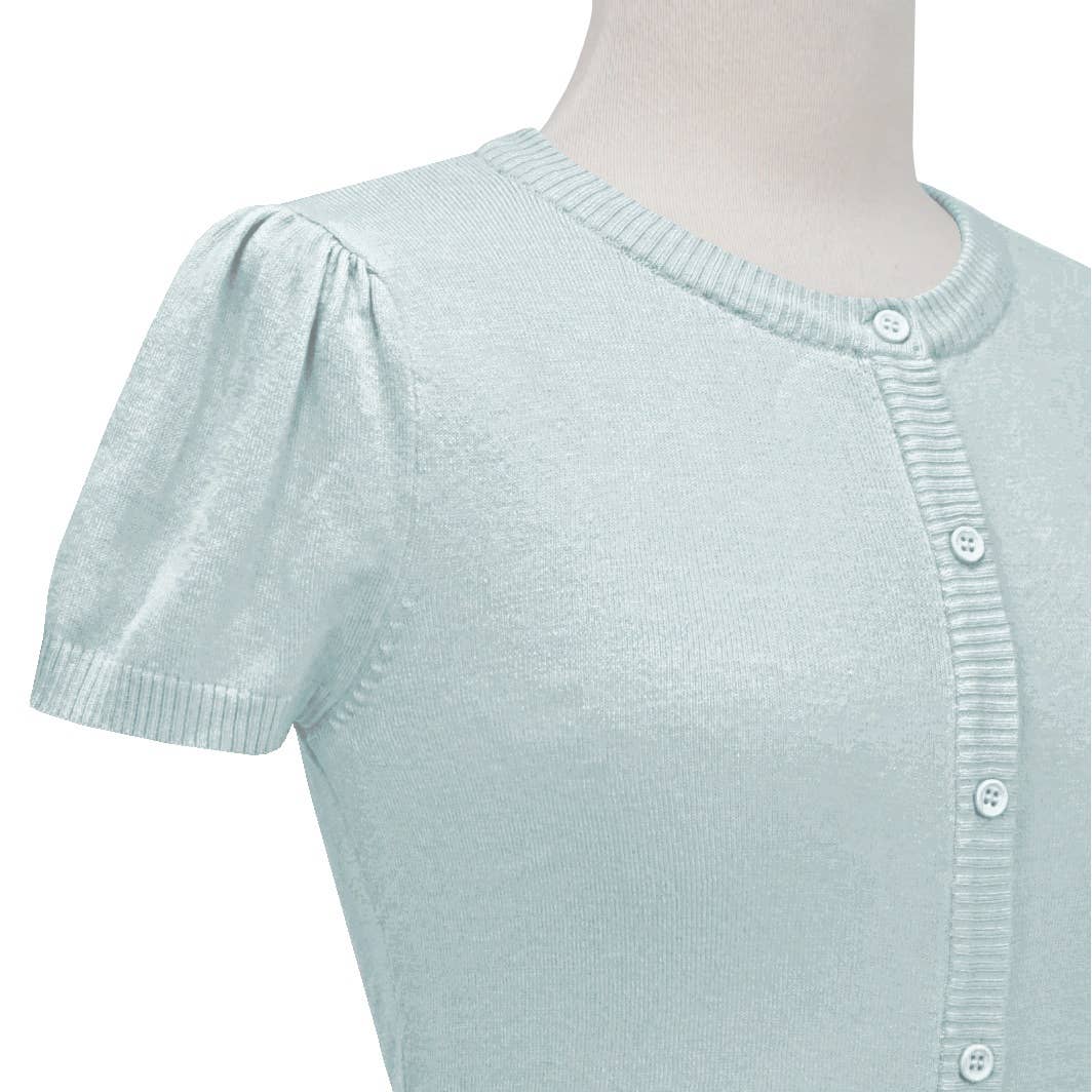 Mak - Vente Cardigan – femme - Cardigan court à col rond à manches courtes CB053617