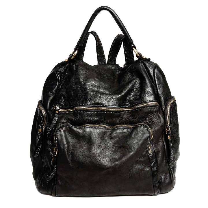 Momma Mia Leather Backpack for wholesale by Bolsa Nova Handbags