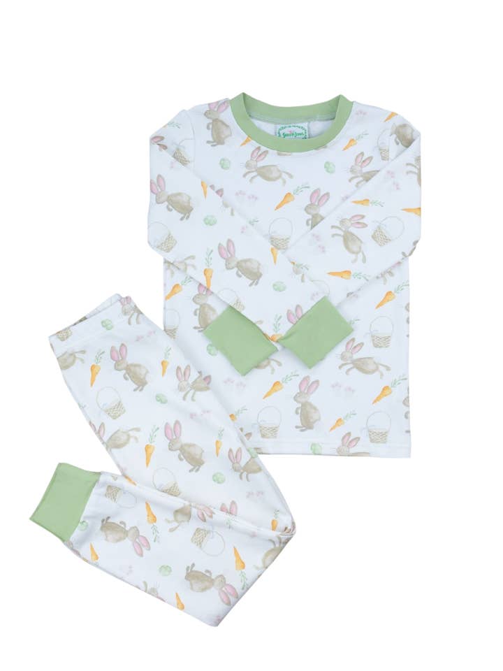 Bunnies and Baskets Loungewear Set for wholesale by Grace and James Kids