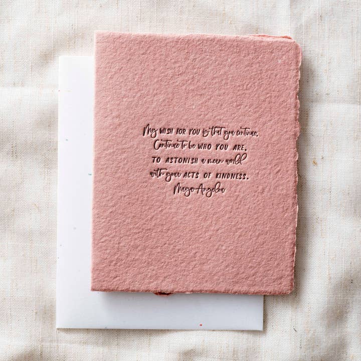 My Wish For You, Maya Angelou | Biglietto di auguri di amicizia per la vendita all'ingrosso da parte di Paper Baristas