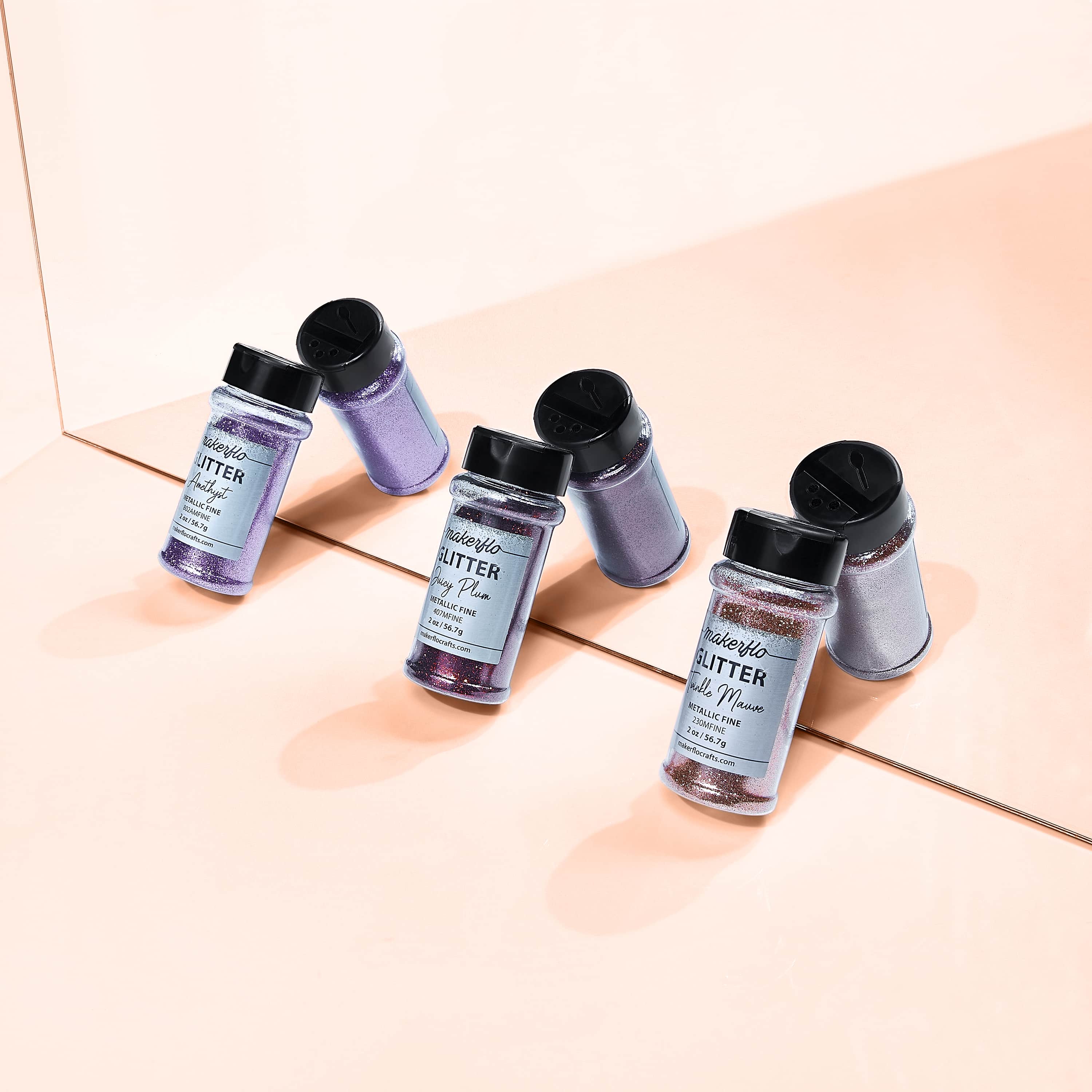 MakerFlo - Wholesale Glitter - Fine Glitter Variety Pack (Set of 55)9