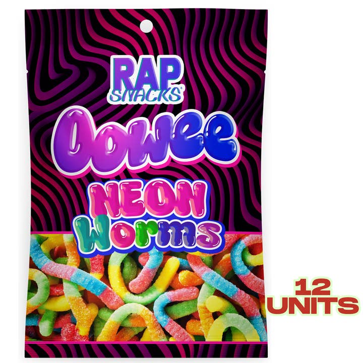 Rap Snacks Oowee Neon Worms (150g) (Pack de 12) por atacado de AI Distribution