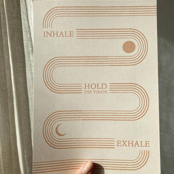 Anna Cosma - Wholesale Poster - INHALE ✨ HOLD THE VISION ✨ EXHALE - PRINT DIN A4 - POSTER
