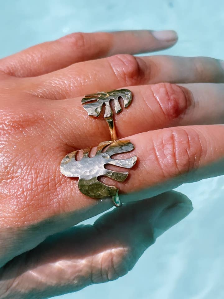 Large Monstera Ring for wholesale by jack & ginger