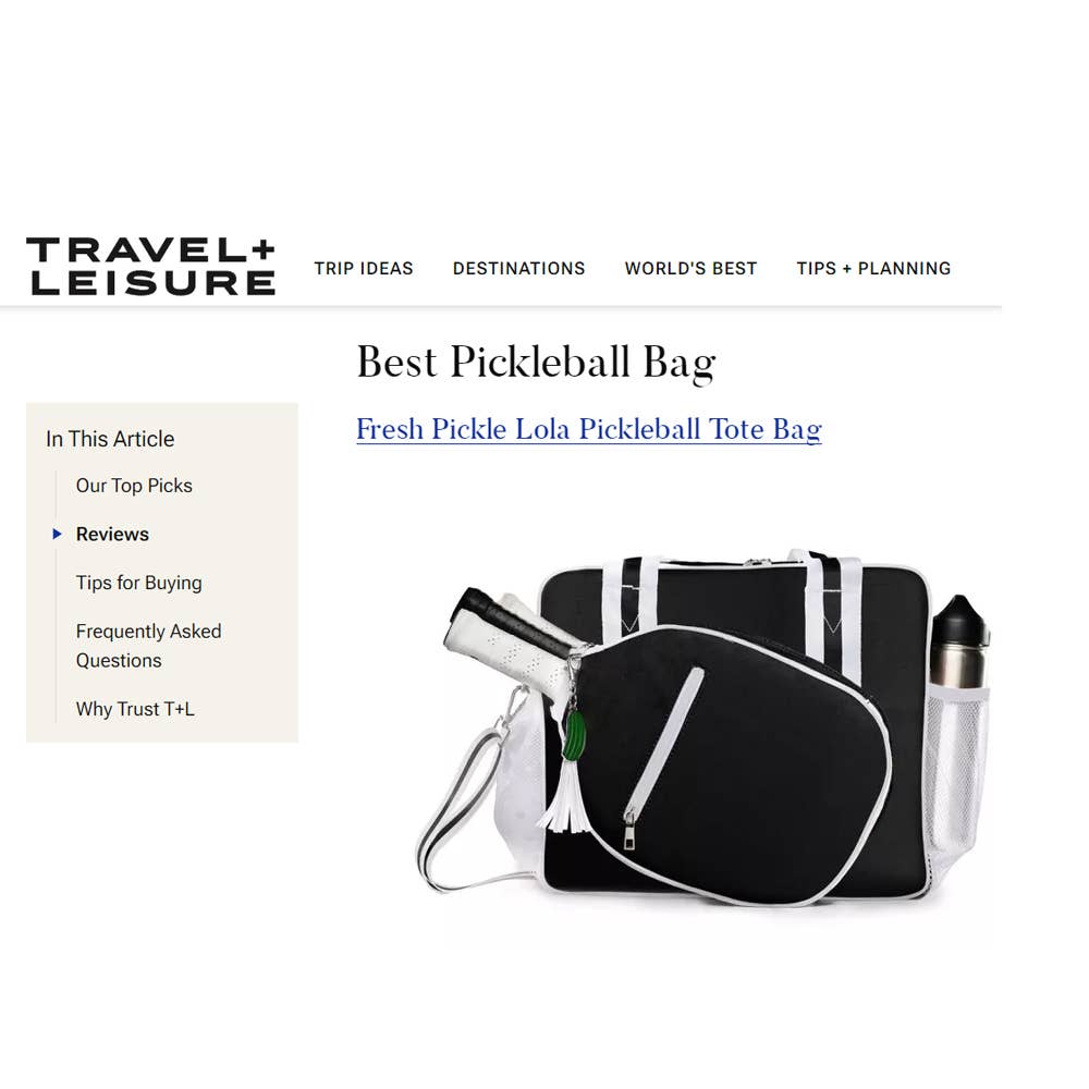 Fresh Pickle – wholesale Sports bag – Unisex – Lola Pickleball Tote Bag Green Stripe7