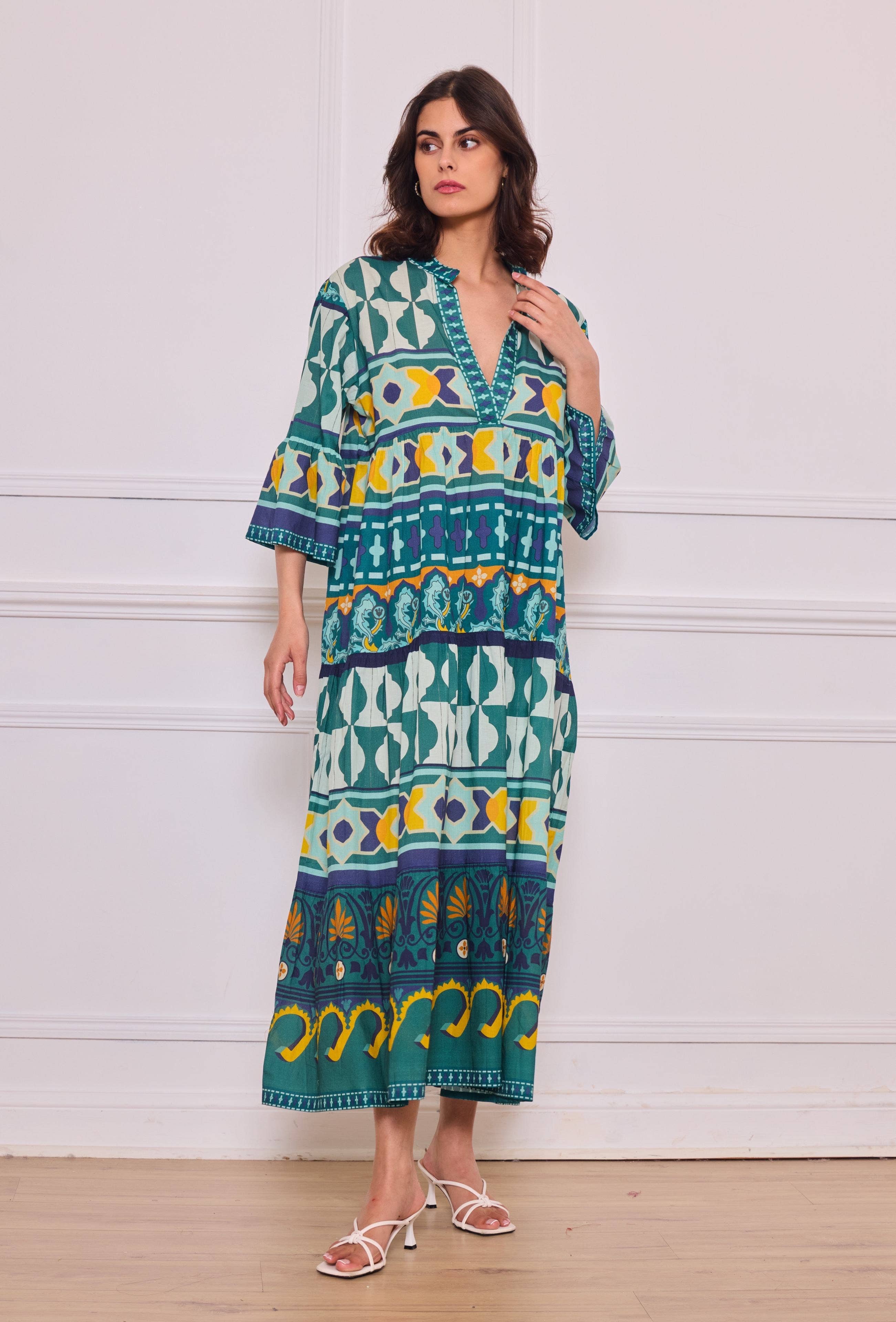 IP  Long batik cotton dress - Orice for wholesale on Faire1