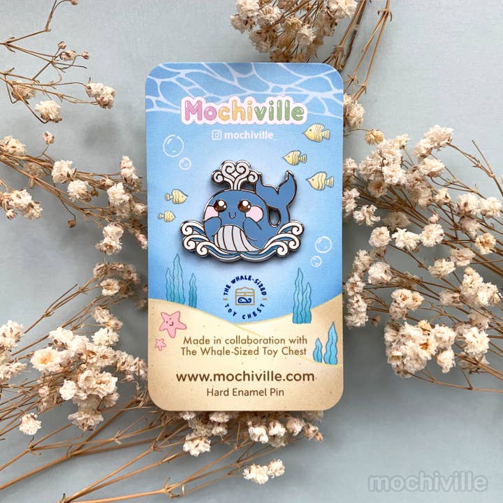 Mochiville - Wholesale Lapel Pin/Button - Charity Baby Whale | Enamel Pin3