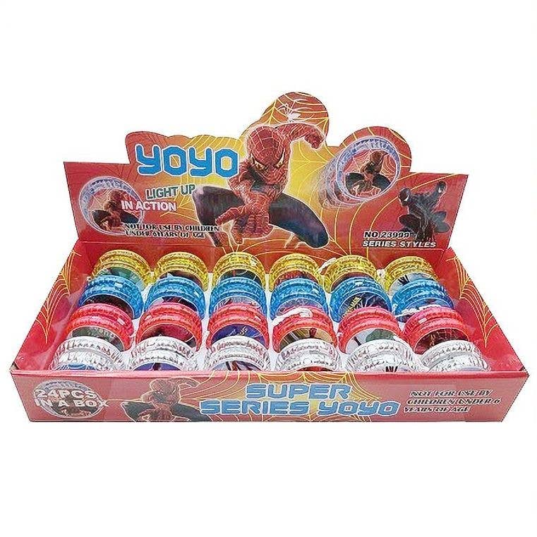 Diacly - Vente Jouet classique – enfant - 24pk Jouet Yoyo Super Héros Spider Man1