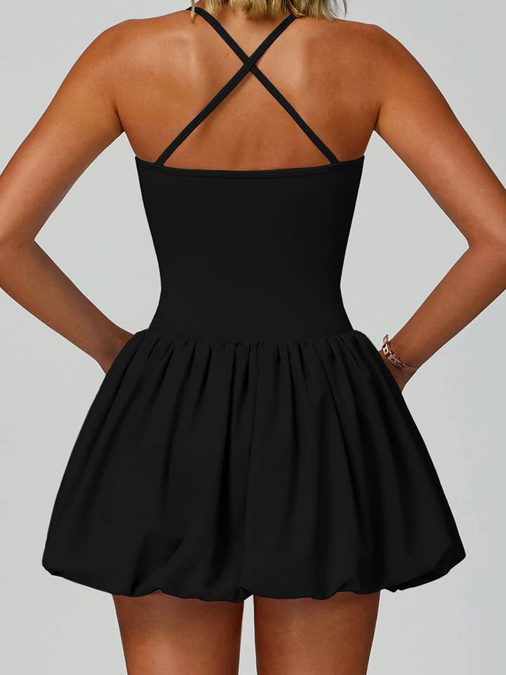 Crave by FW – wholesale Athletic dress – Women′s – Cross Back Tennis Dresses with Short and Pocket11