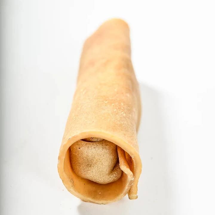 QT Dog, LLC - Wholesale Pet Chew Toy - Dog - Water Buffalo Cheek Rolls - 6" (Case Pack 12)