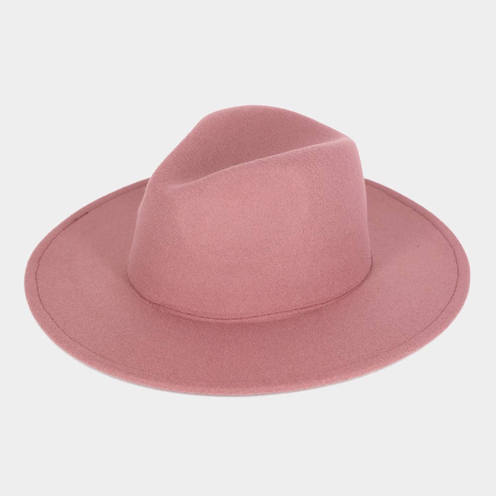 Sensibling Corp. - Wholesale Fedora - Women's - Solid Color Classic Wide Brim Fedora Hat2
