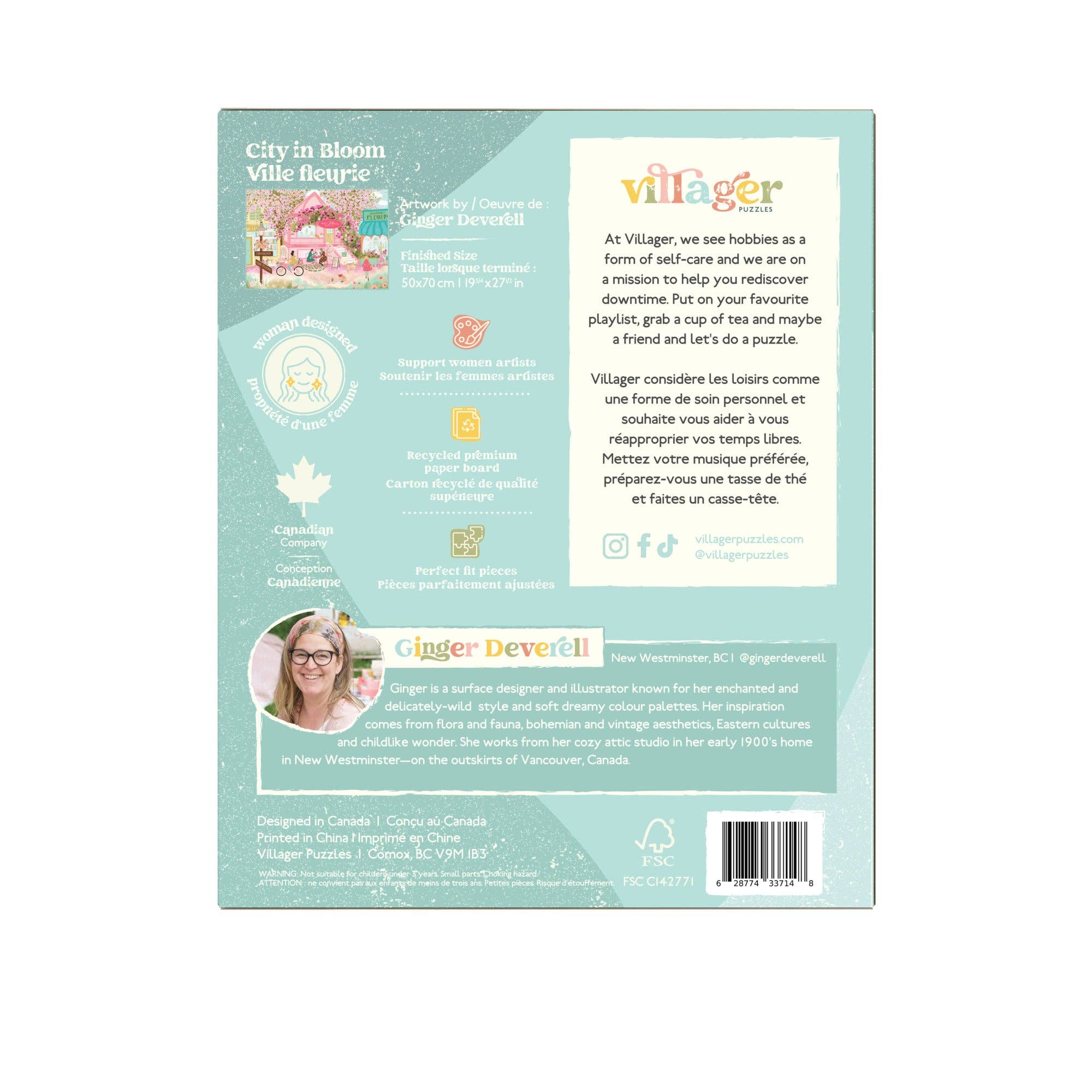 Villager Puzzles - Wholesale Puzzle - Adult - City in Bloom | 1000-Piece Puzzle | Designed in Canada2