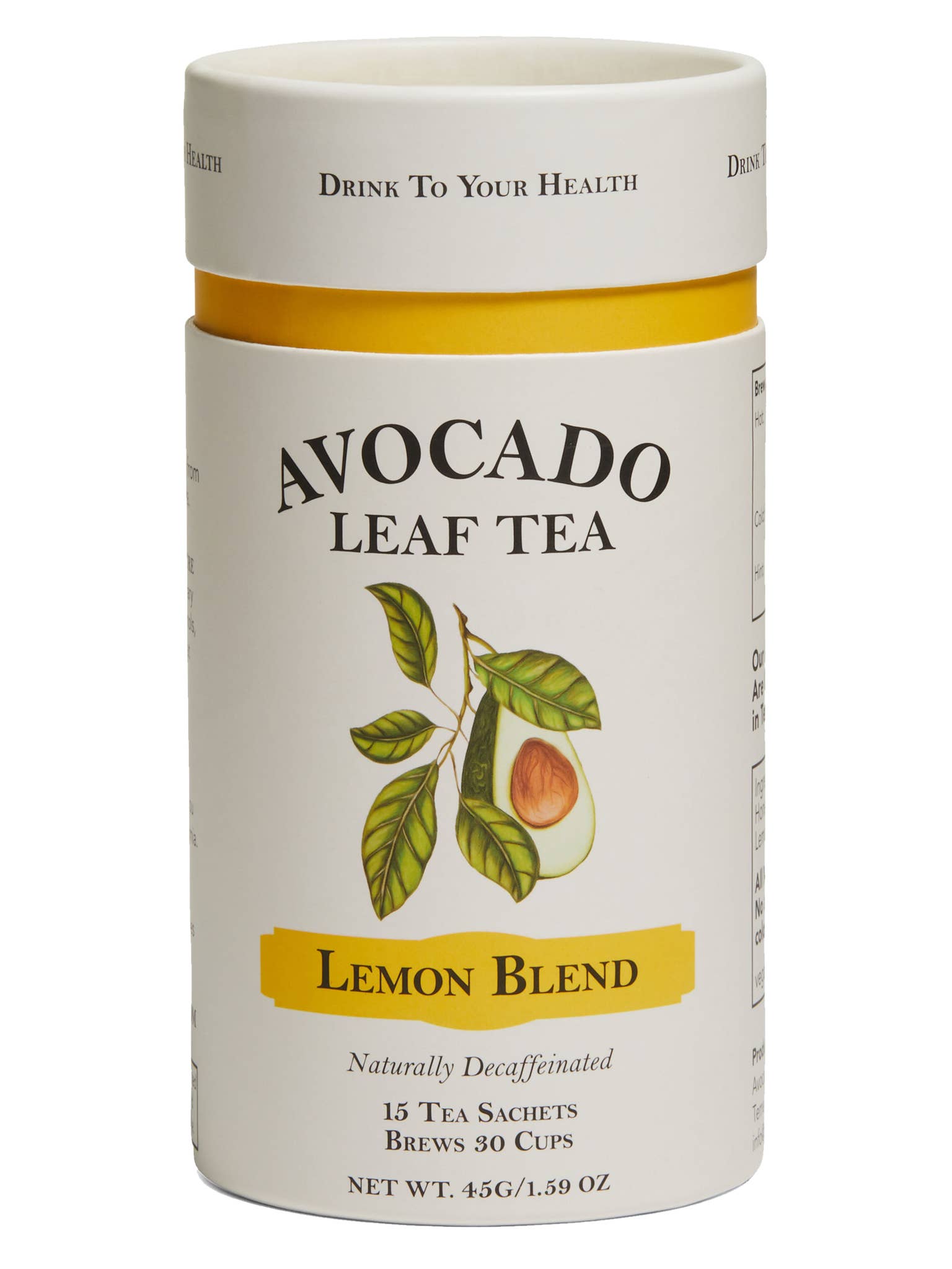 Avocado Tea Co. - Vente Thés santé/détox - Coffret de Mélange de Thé Citron et Feuille d'Avocat