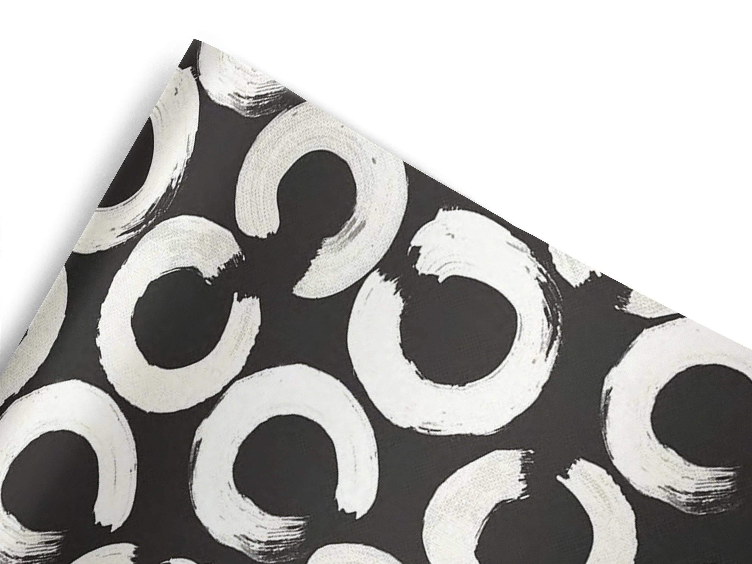 NIQUEA.D - Wholesale Flat Wrap - Black and White Semi Circle Wrap1