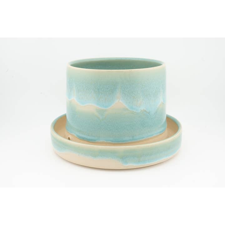 Swan City Ceramics - Wholesale Plant Pot - 4" x 4" Planter attached base drainage, Handmade Ceramic1