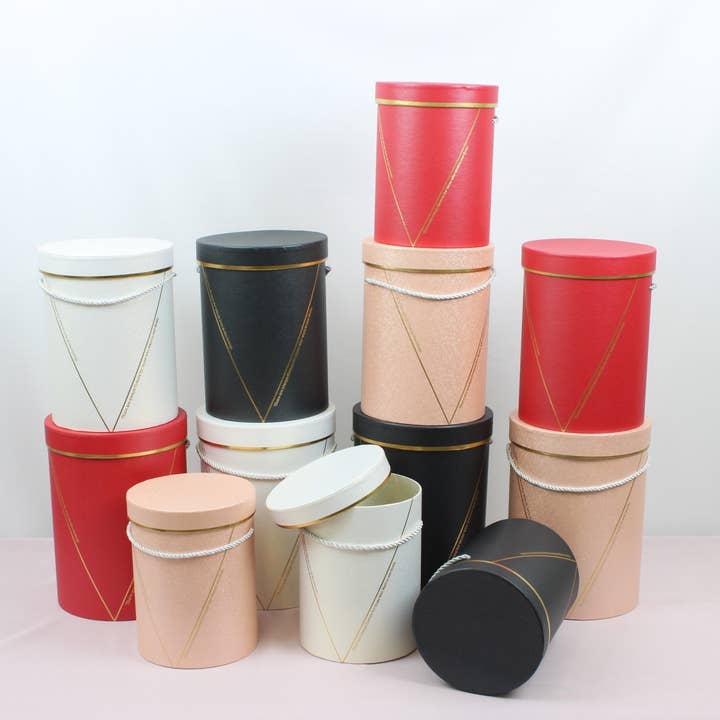 Cute Honey Round Flower Hat Box with Lid for wholesale by Elegant Design Supply