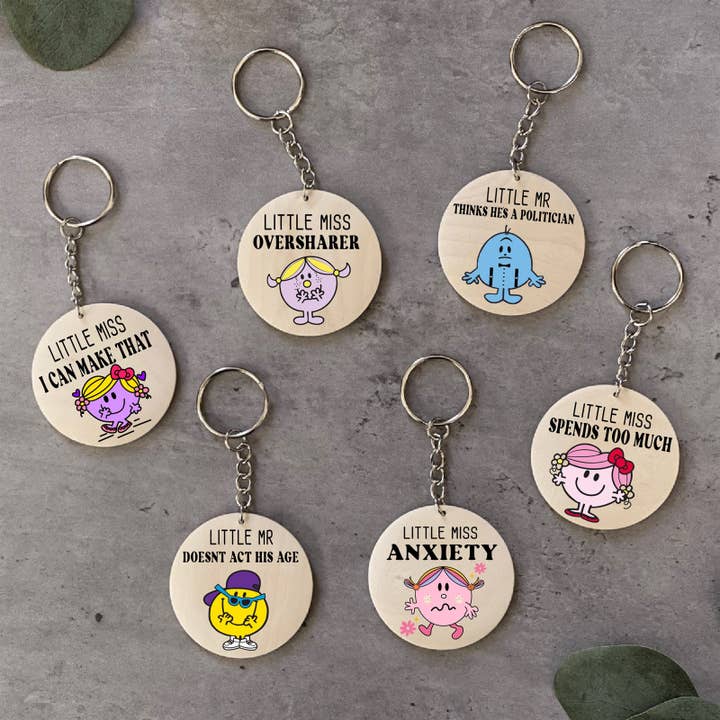 Little Miss Keychains for wholesale by Teele and Co.
