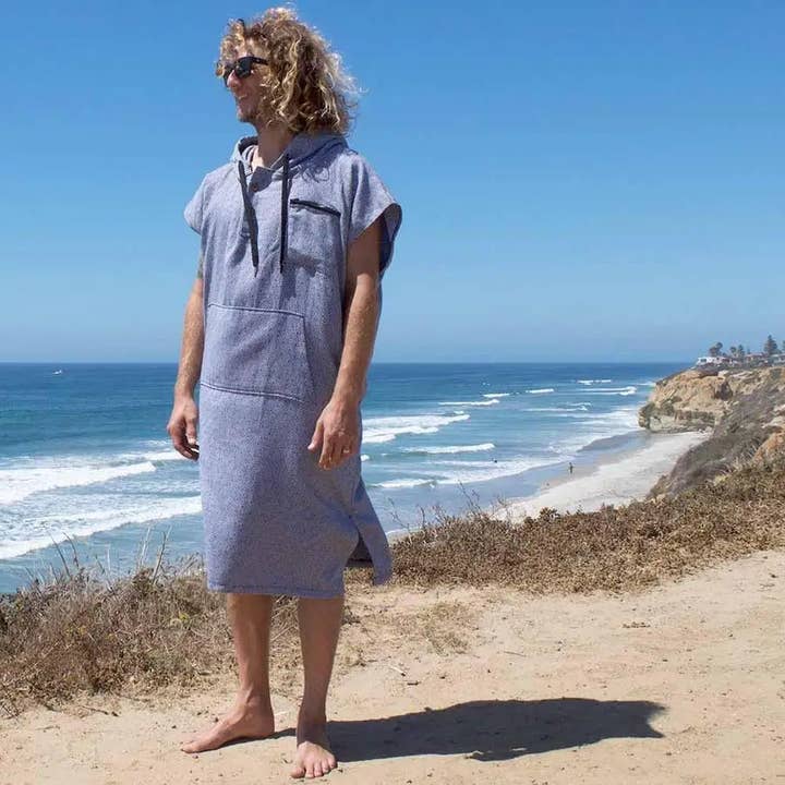 West Path - Wholesale Robe - Unisex - Surf Poncho Changing Robe Lightweight Hooded Towel2
