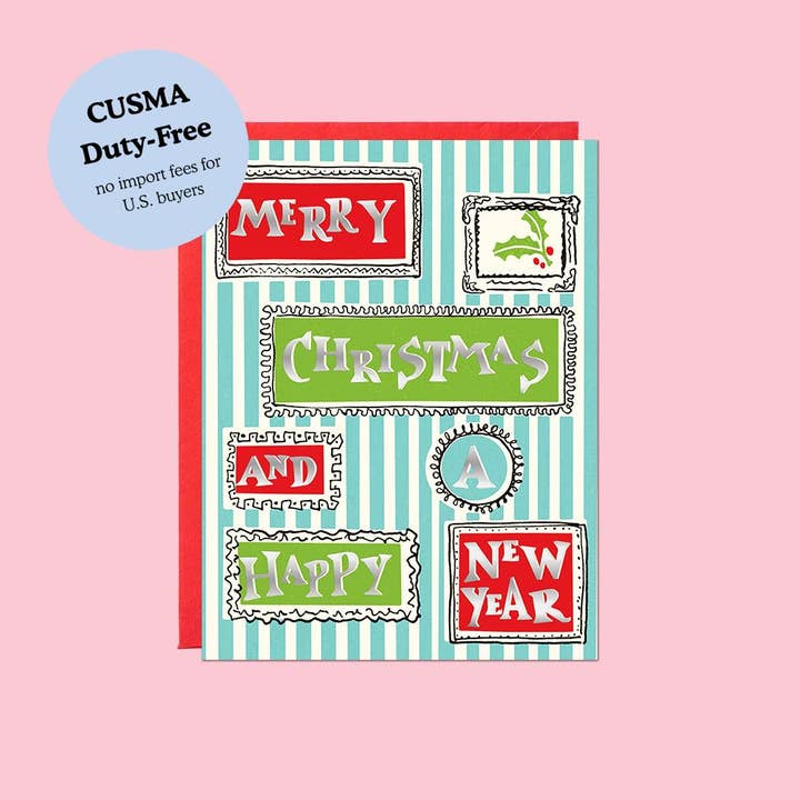 Lucky Goods Paper - Wholesale Christmas Card - Merry Christmas & Happy New Year – Foil Christmas Card
