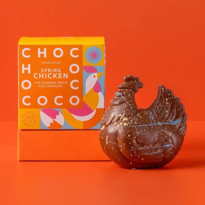 Handcrafted Milk Chocolate Spring Chicken for wholesale by Chococo