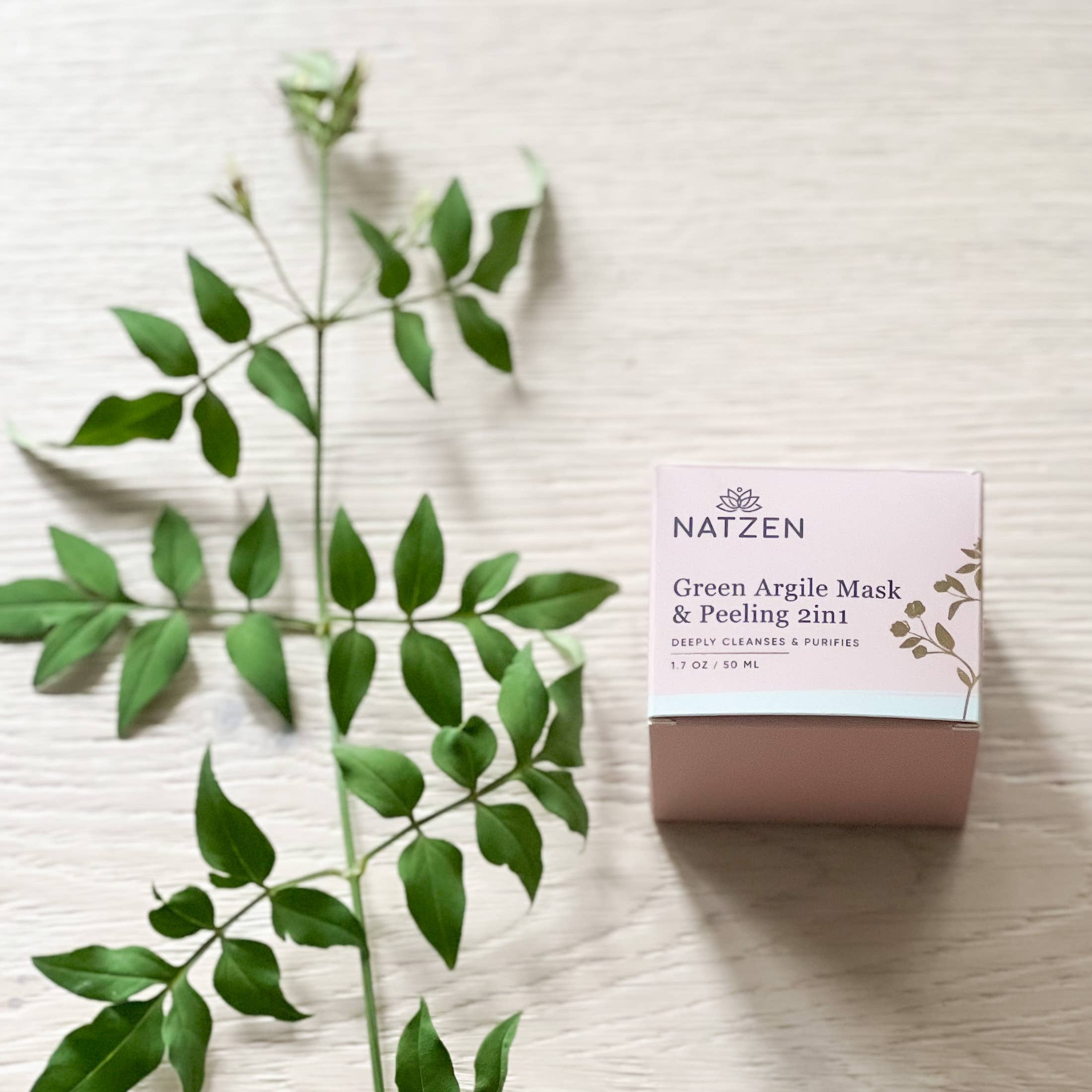 NatZen – wholesale Skincare face mask – Green Argile 2 In 1 Exfoliating Clarifying Face Mask1