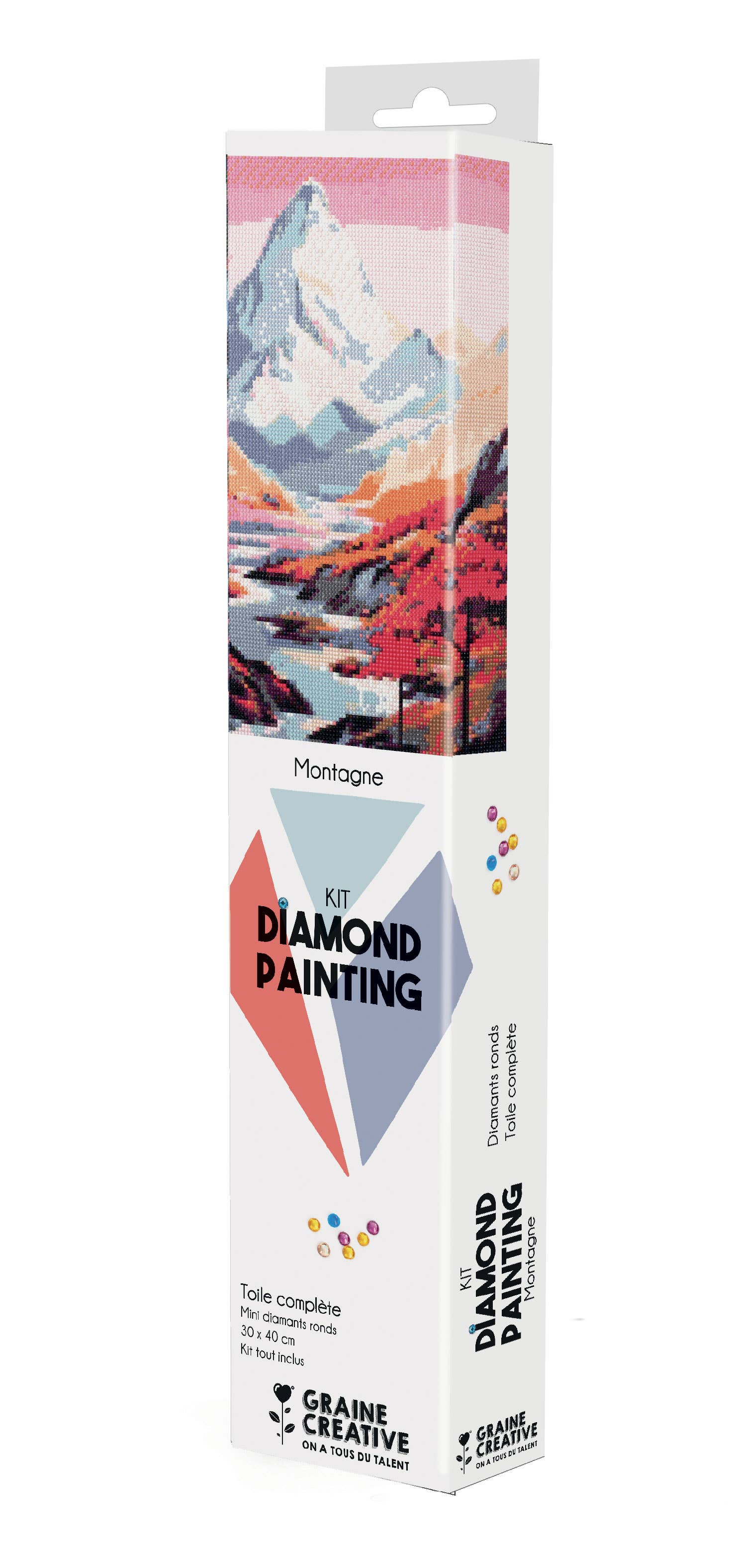 Graine Créative - Wholesale DIY Craft Kit - DIAMOND PAINTING MOUNTAIN 30X40CM2