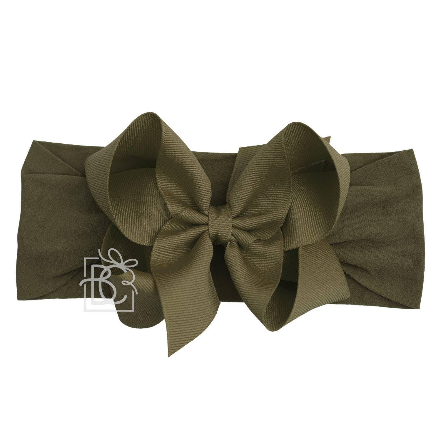 Beyond Creations, LLC - Wholesale Fashion Headband - Kids - WIDE PANTYHOSE HEADBAND W/CLASSIC GROSGRAIN BOW22