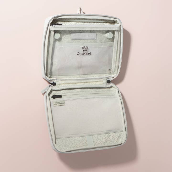 OneNine5 - Wholesale Toiletry Bag - Women's - Eco Travel Wash Bag, Moeraki Grey4