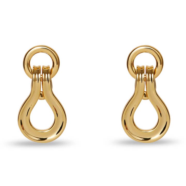 GULDSPÄNNE DANGLEÖRHÄNGEN för wholesale av Lele Sadoughi