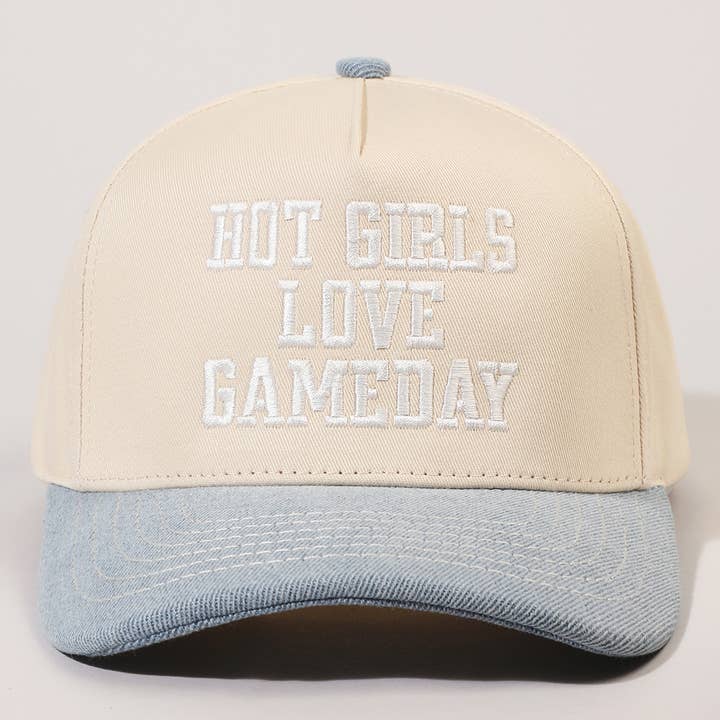 Fashion City – Engroshandel Trucker hat - Dame – HOT GIRLS LOVE GAMEDAY Broderet Trucker Hat12