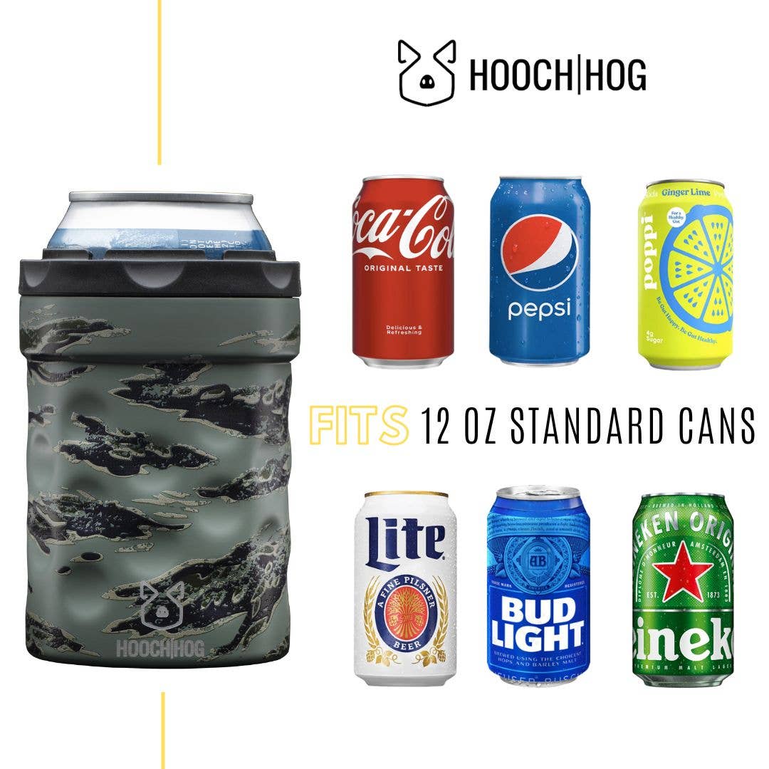 Hooch Hog - Wholesale Drink Huggers & Koozies - The Shorty Can Cooler [Green Camouflage]1