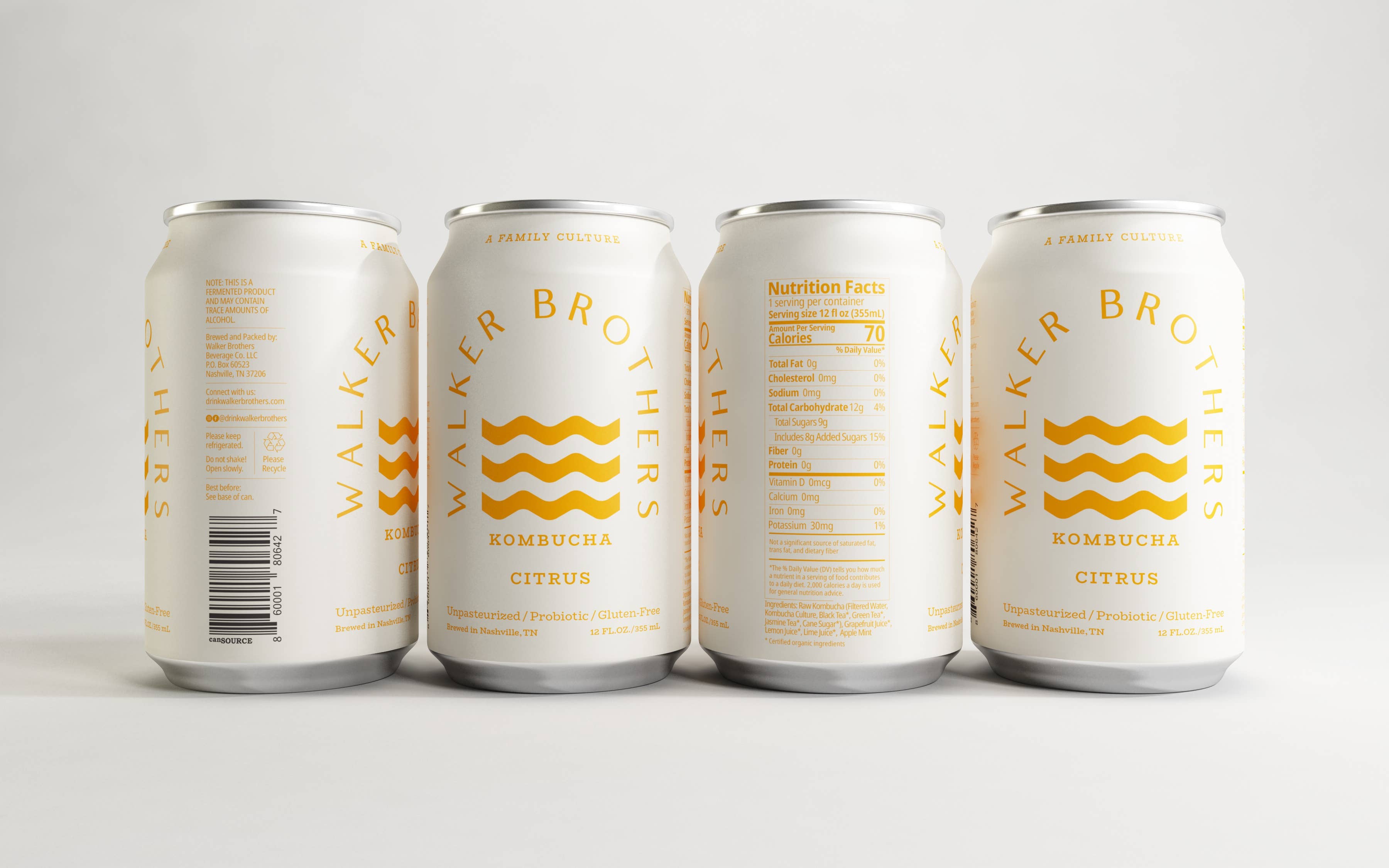 Walker Brothers - Wholesale Kombucha - Citrus Non-Alcoholic Kombucha3