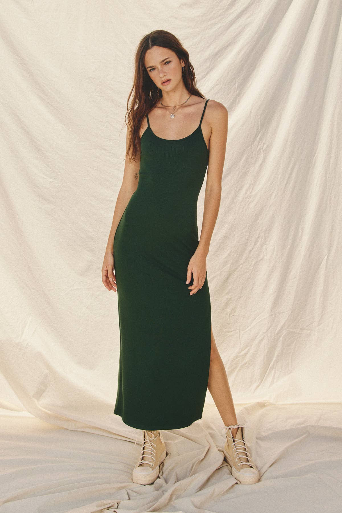 Dress Forum - Vente Robe – femme - Robe longue moulante en tricot côtelé (1)35