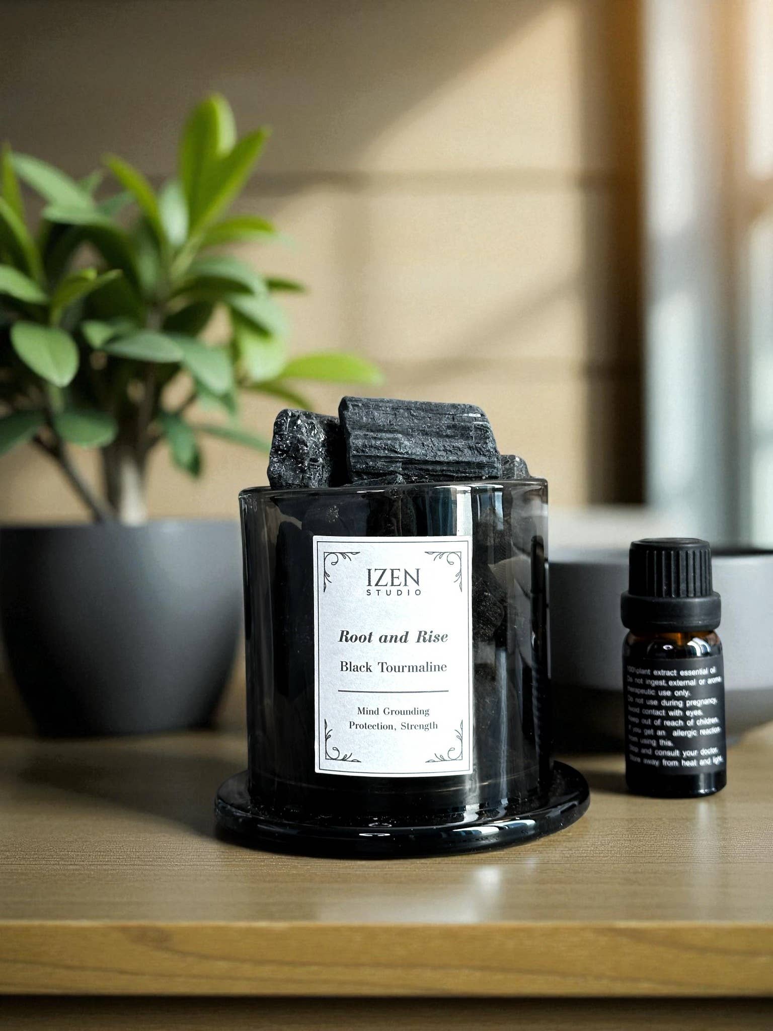 Noir Diffuseur d'Huiles Essentielles en Cristal | Cadeau d'Aromathérapie en vente sur Faire7