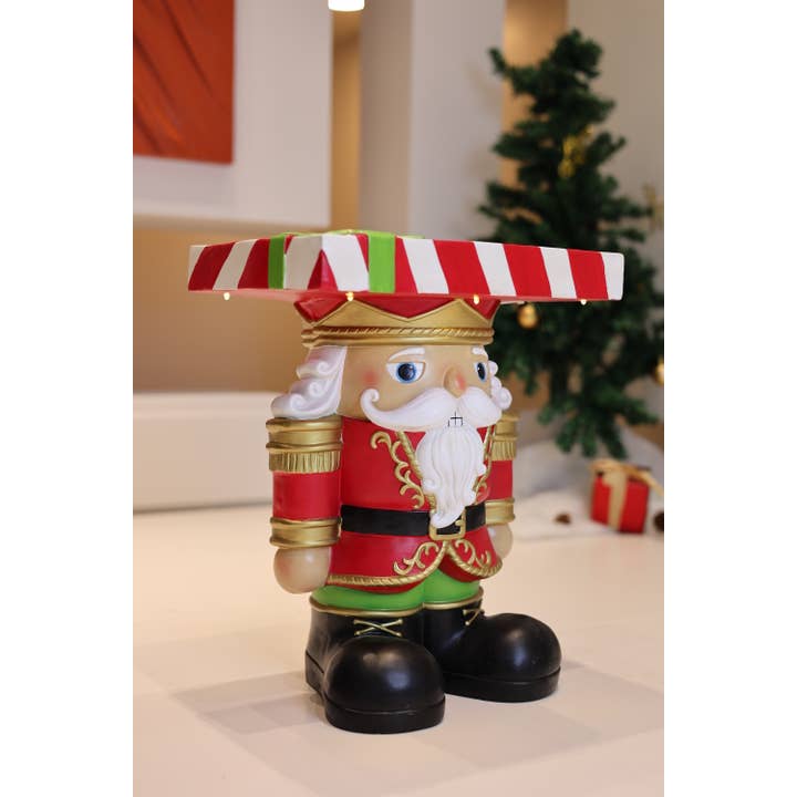 Hi-Line Gift Ltd. - Wholesale Christmas Decoration - Lighted Nutcracker Soldier Christmas Side Table Decor