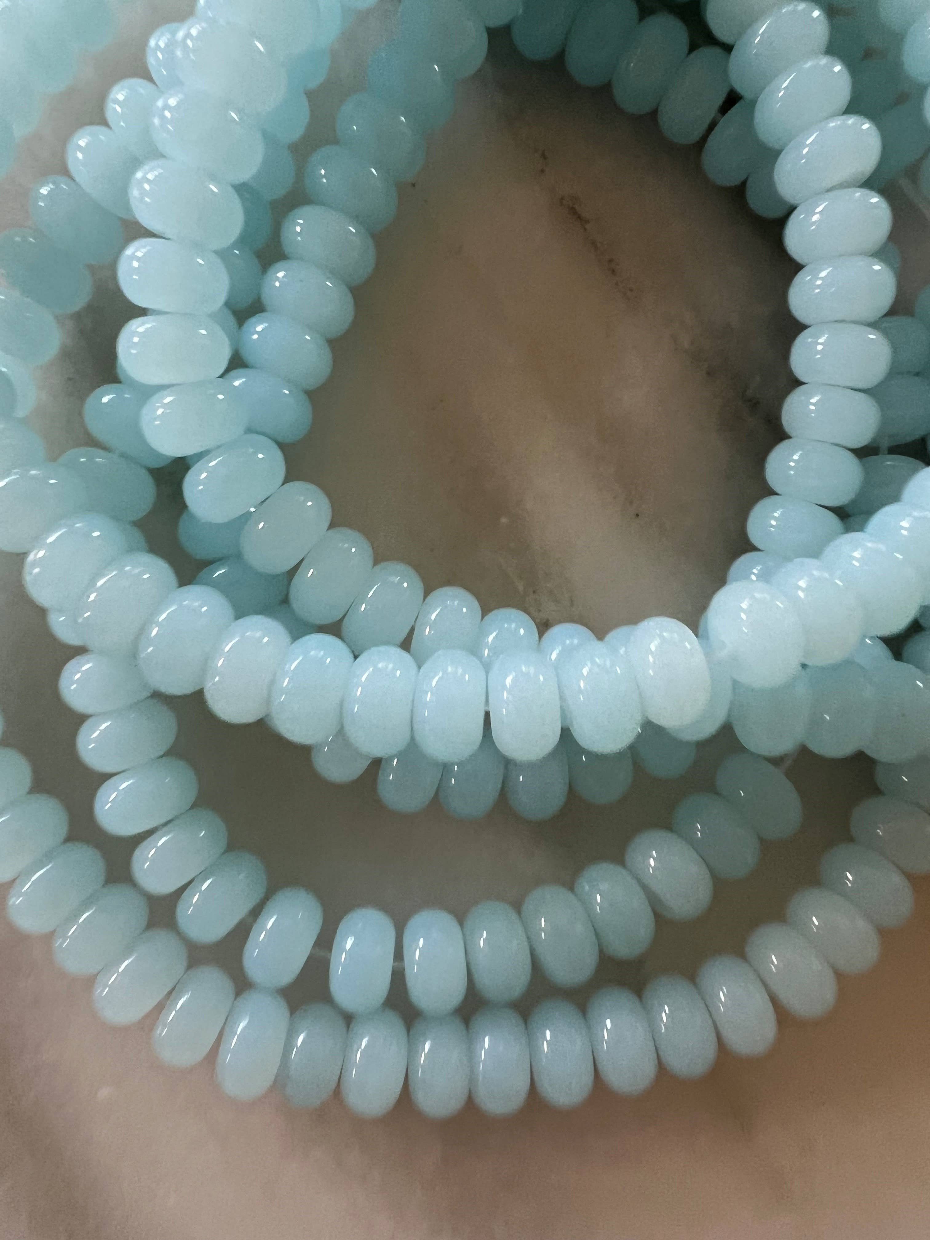 Sonya Renee Jewelry - Wholesale Beaded/Pearl Necklace - Lilly Gemstone Bead Necklace multi-color 8mm opals jade 59