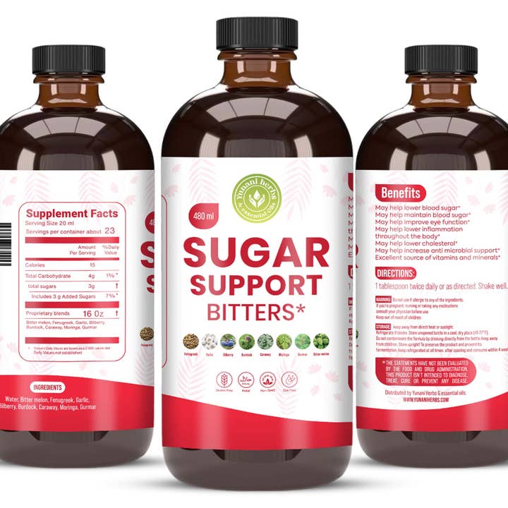 Yunani Herbs & essential Oils - Wholesale Oral Supplement/Vitamin - Sugar Support living bitters 480mls