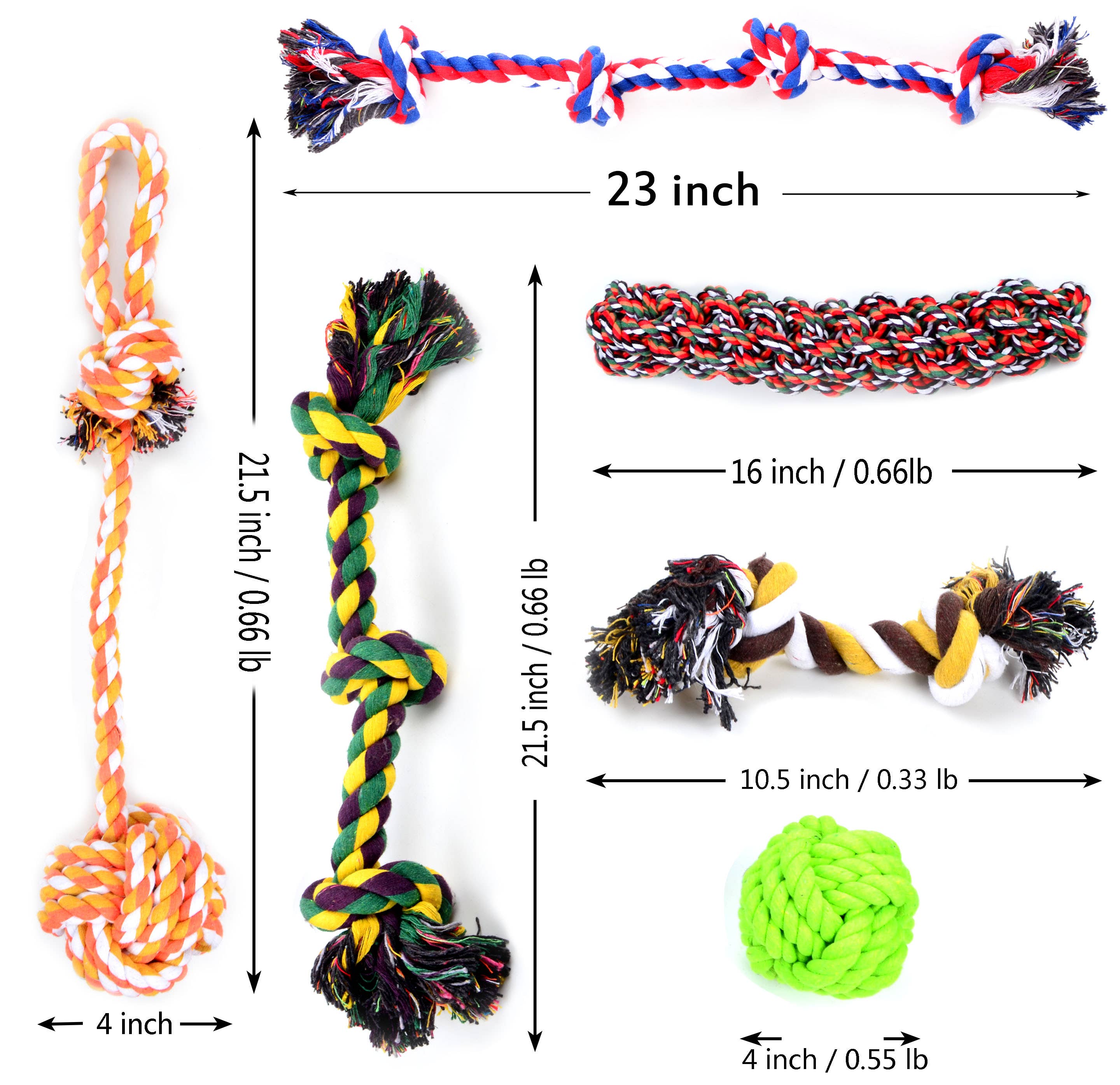 Youngever - Wholesale Pet Rope Toy - Dog - Youngever 6 Pack Large Dog Rope Toys Medium to Large Dogs2