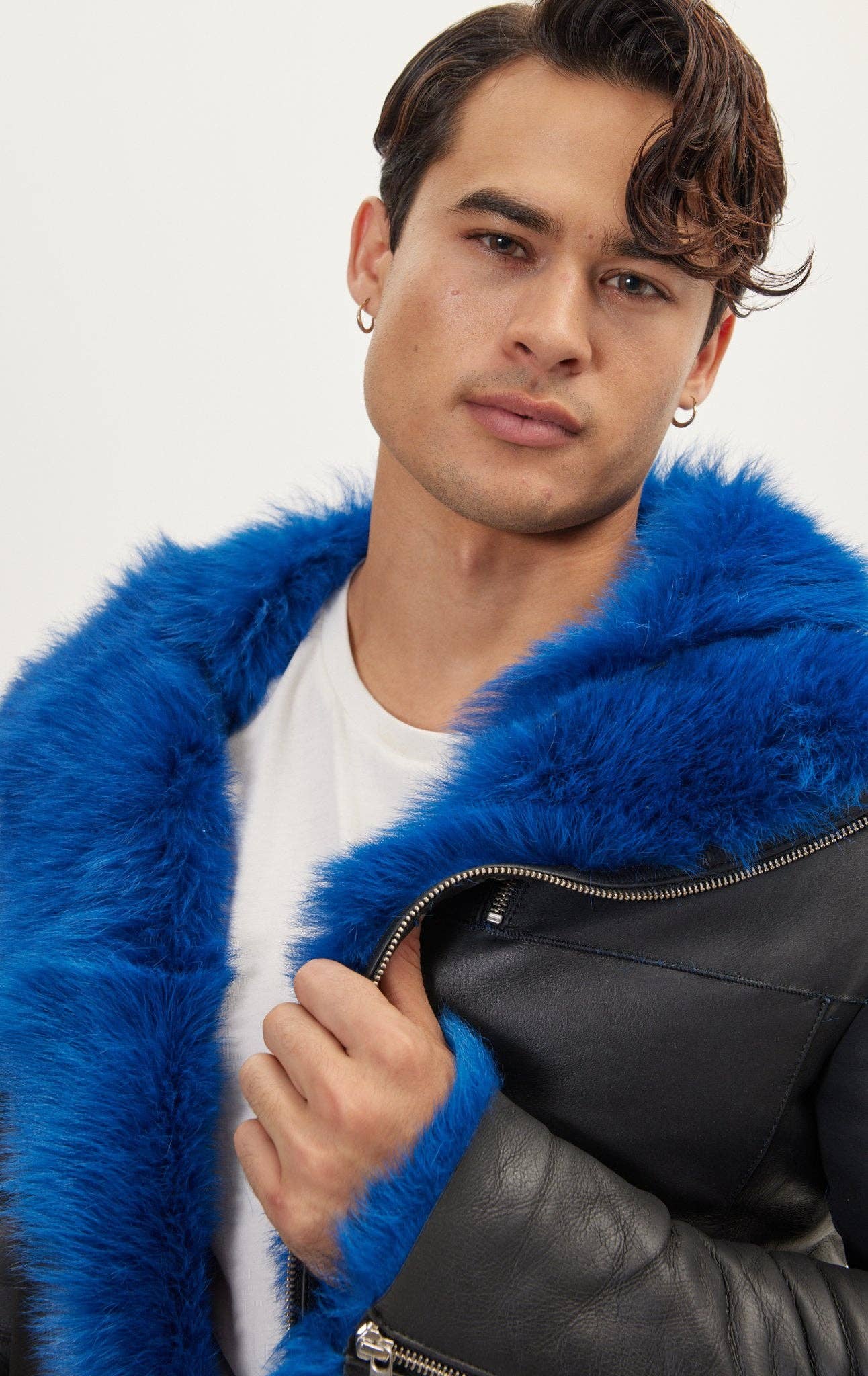 BLACK NAVY Men's Reversible Toscana Shearling Genuine Leather Jacket for wholesale on Faire5