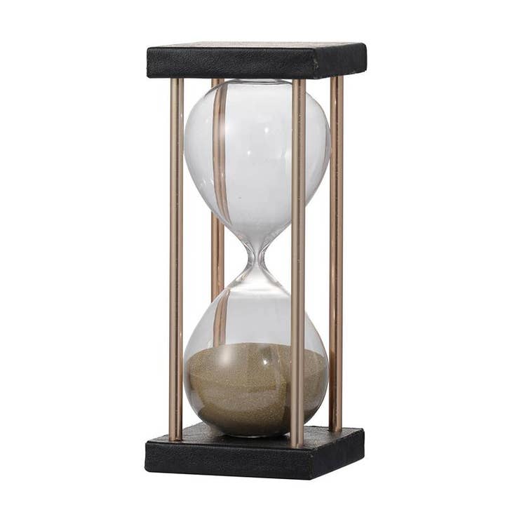 D3x7" Stanley 15-minute Hourglass - Black/Gold/Copper for wholesale by A&B Home Group Inc.