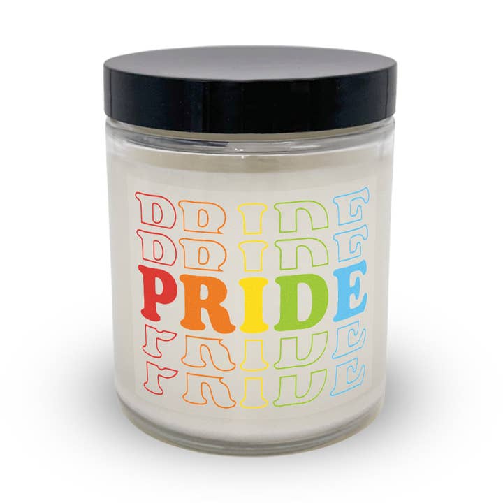 Pride - Script - Scented Candle for wholesale by Out Loud Candles