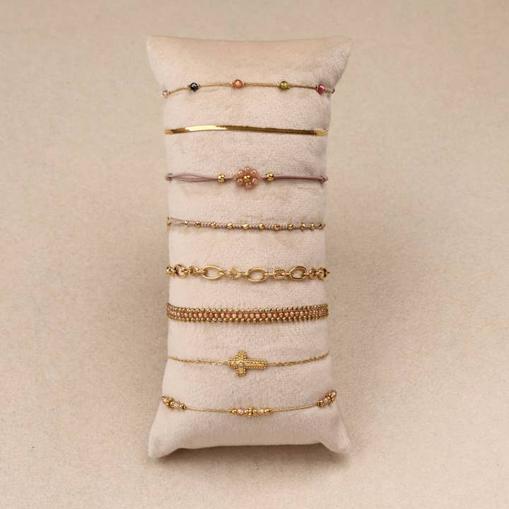 Set de 16 bracelets en acier (beige) pour la vente par Les Cleias