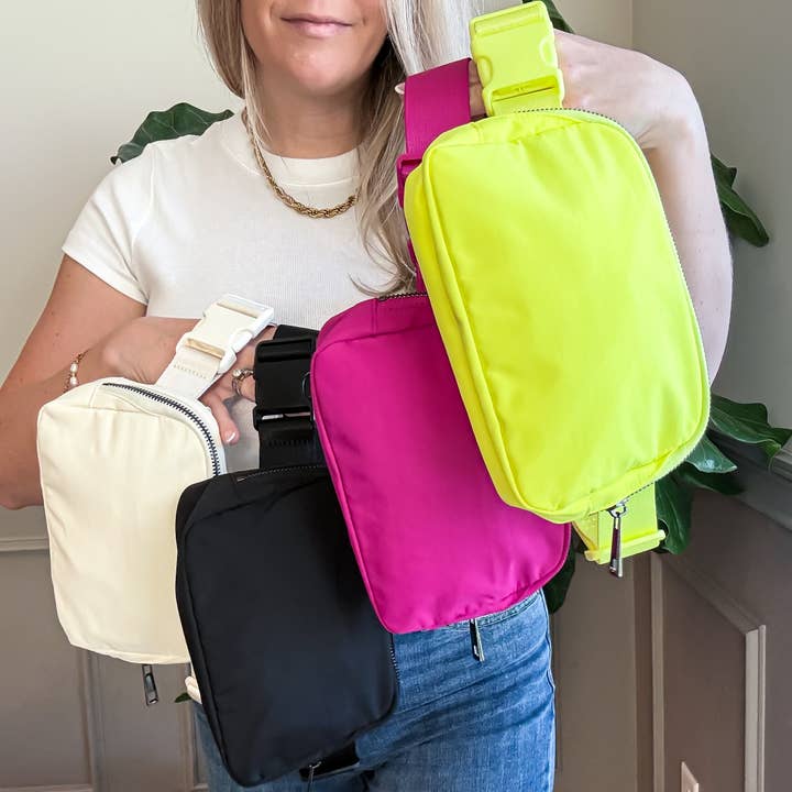 Waterproof Everyday Nylon Belt Bag in 4 Colors for wholesale by Sunrise Collective