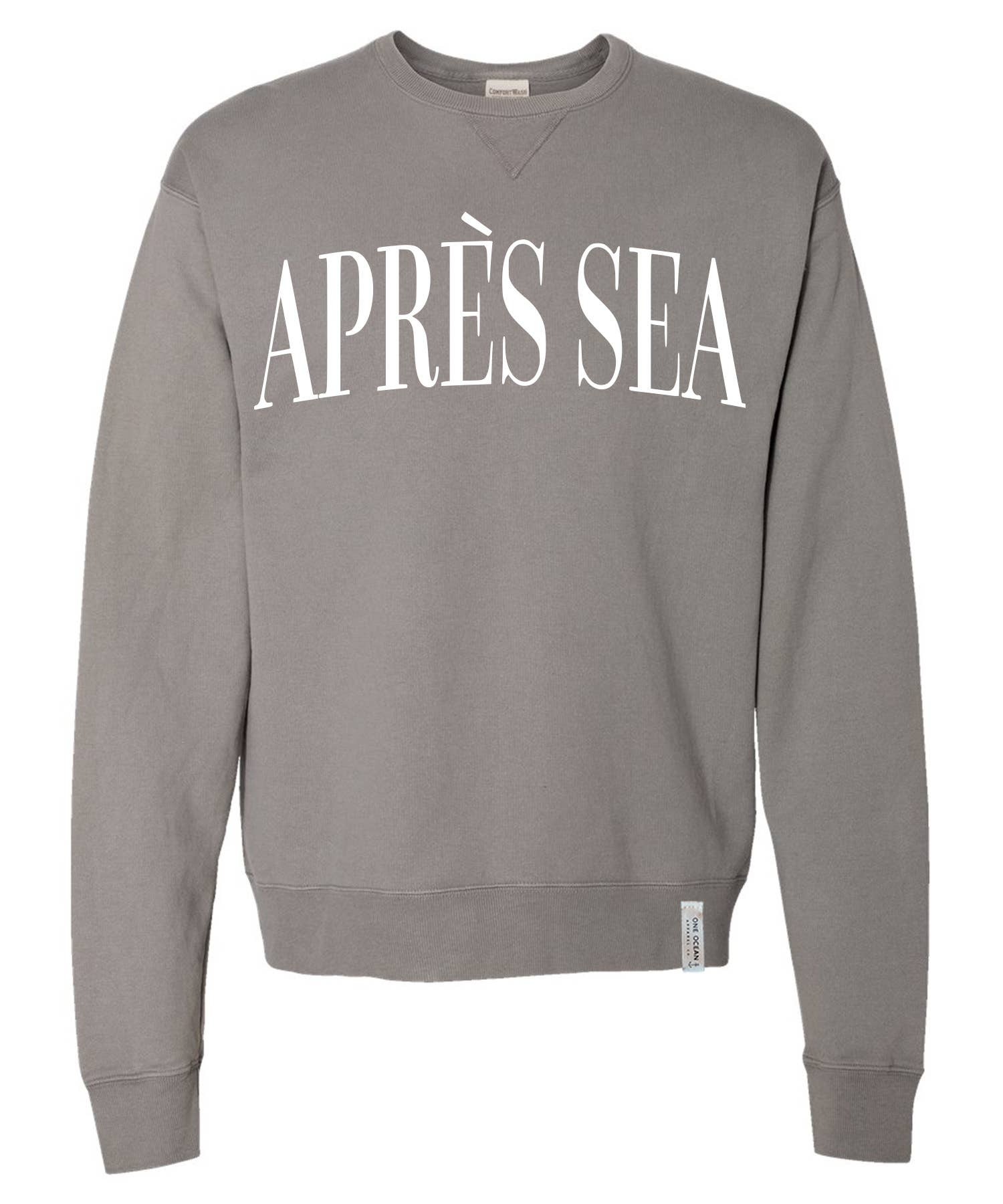 One Ocean Apparel Co.. - Wholesale Graphic Sweatshirt - Unisex - APRES SEA Crewneck - CUSTOM COLORS4