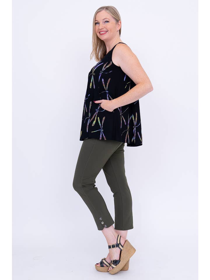Blue Sky Clothing Co LLC - Wholesale Tank Top - Women's - Peachy Tank, Abalone Dragonfly